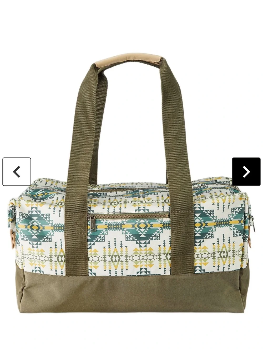 Pendleton Olive & Teal Patterned Weekender Duffel Bag